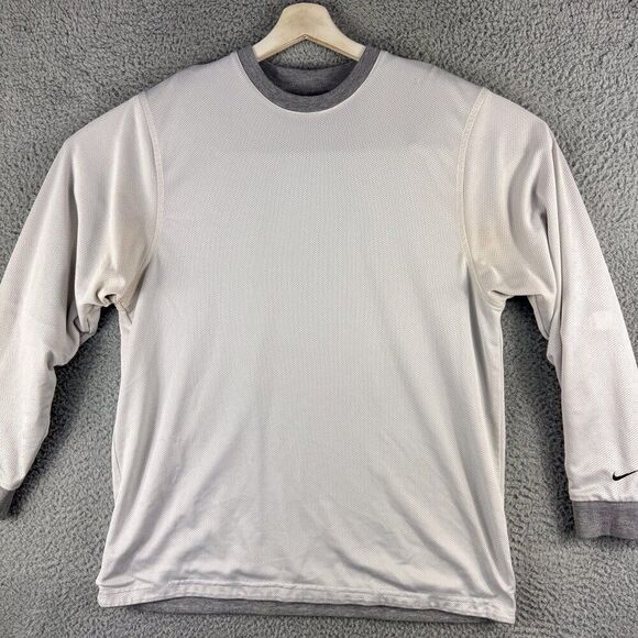 Nike Athletics‎ Reversible Shirt Mens Medium Gray White Outdoor Basketball Gym - Picture 8 of 16